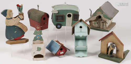 A PRIMITIVE & FOLKART BIRDHOUSE COLLECTION