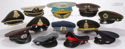 MIXED FOREIGN MILITARY CAPS