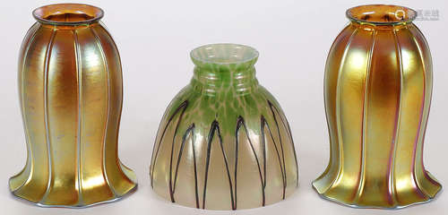 VINTAGE ART GLASS LAMP SHADES