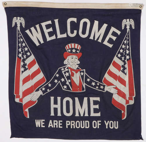 WWII UNCLE SAM HOMECOMING BANNER