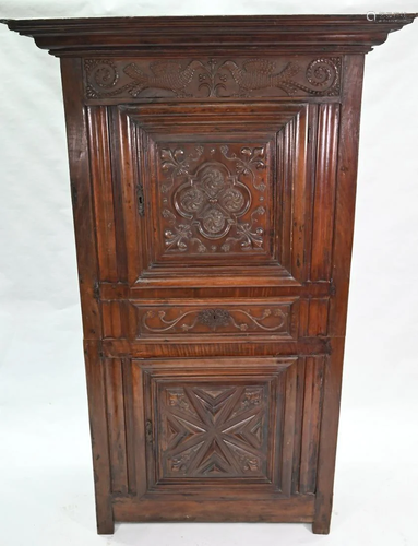 A late 18th/19th century French fruitwood marriage