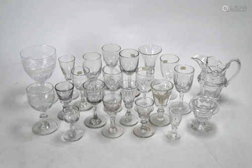 Georgian and other drinking glasses, etc.