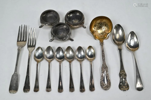 Oddments of Victorian and later silver