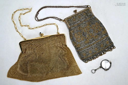A pair of Edwardian evening purses
