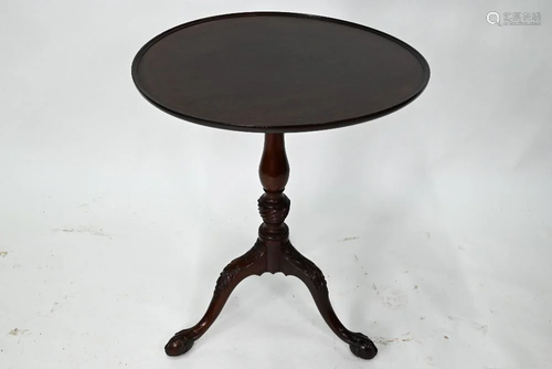 A George III style mahogany tilt top tripod table