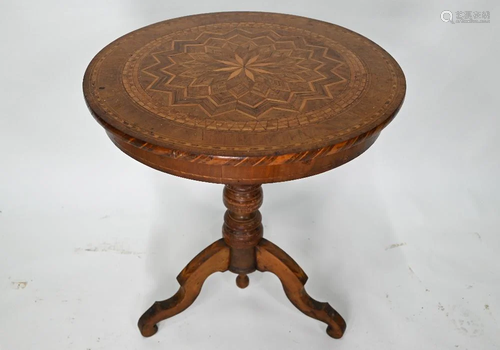 An antique Maltese tripod occasional table