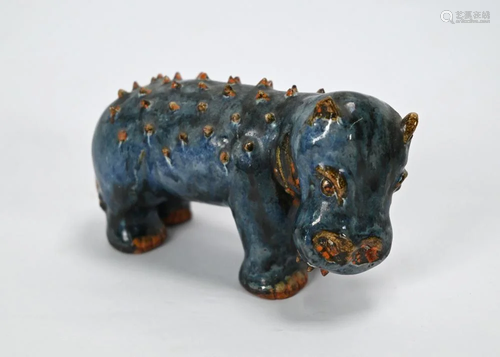 Weiner WerkstÃ¤tte majolica hippopotamus