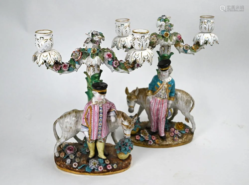 Pair of 19th century figural candelabra