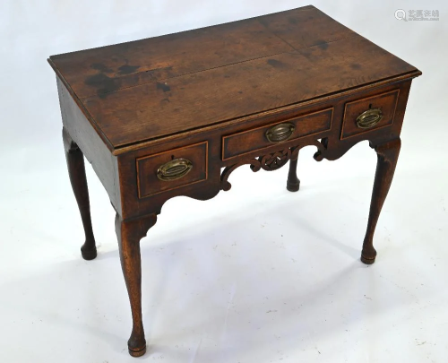 An 18th century oak side table