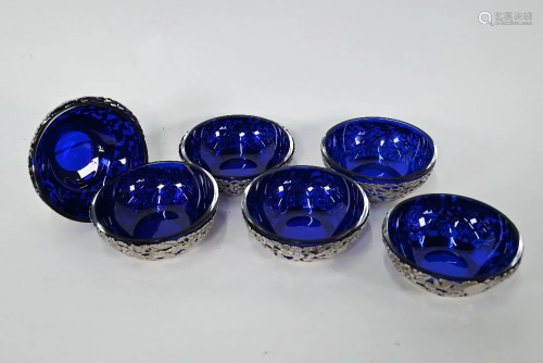 Six Chinese silver bowls - Wang Hing