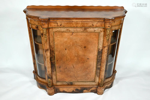 A Victorian gilt-metal mounted walnut cabinet of