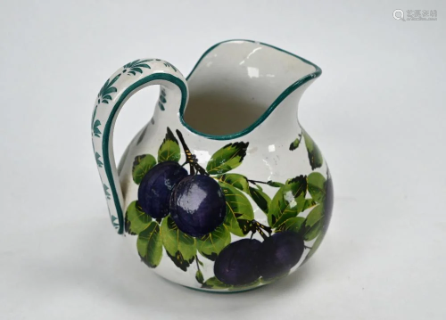 Wemyss pottery 'Plum' pattern jug