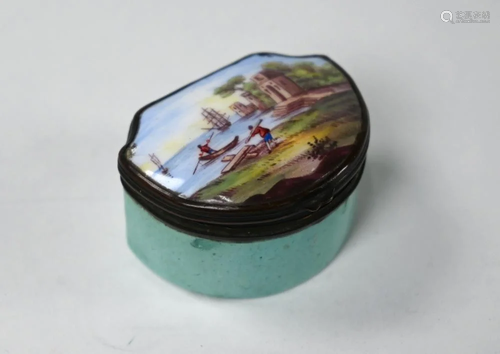 Continental enamel snuff box