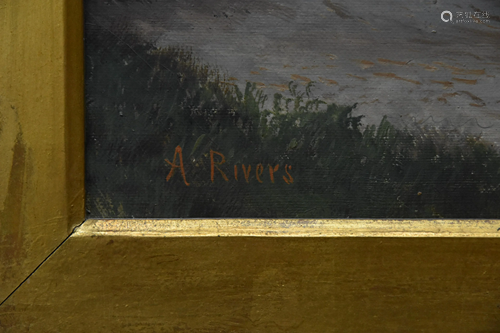 A Rivers oil on canvas