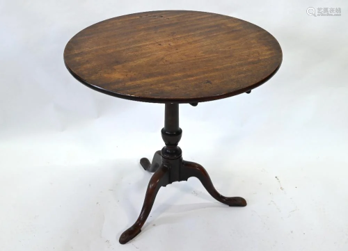 A George III mahogany tilt top tripod table