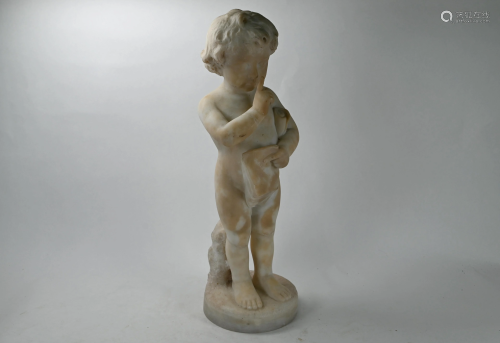 An Italian alabaster figure of a small child