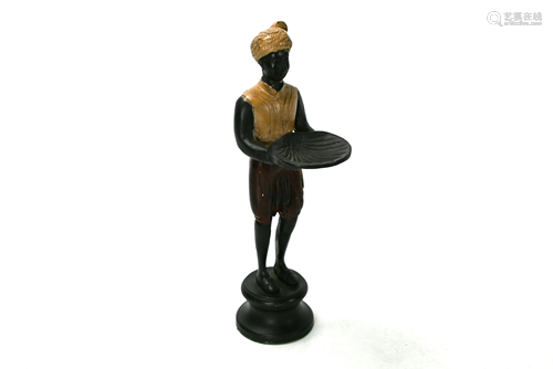 A cold-painted bronze figure of a Blackamoor