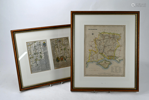 Two 17th century Ogilby road-map pages