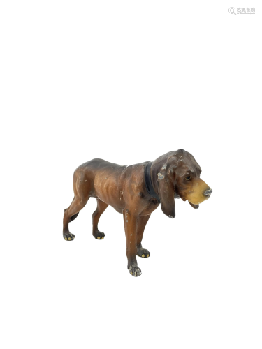 Pair of Patinated Austrian Bronze Dog