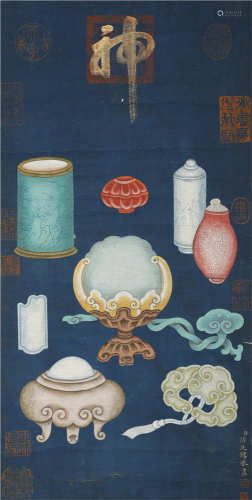 A CHINESE VERTICAL PAINTING SCROLL