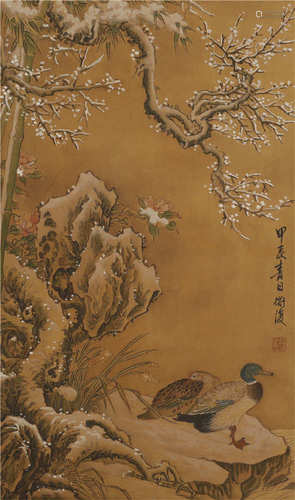 A CHINESE VERTICAL PAINTING SCROLL