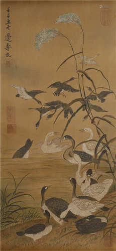 A CHINESE VERTICAL PAINTING SCROLL