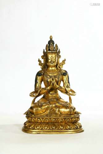 chinese gilt bronze buddha statue