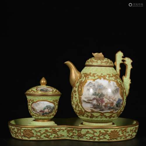 pair of chinese famille rose porcelain pots