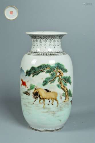 chinese famille rose porcelain vase