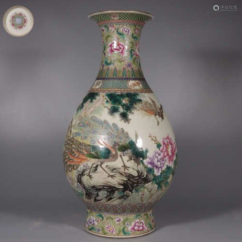 chinese famille rose porcelain vase