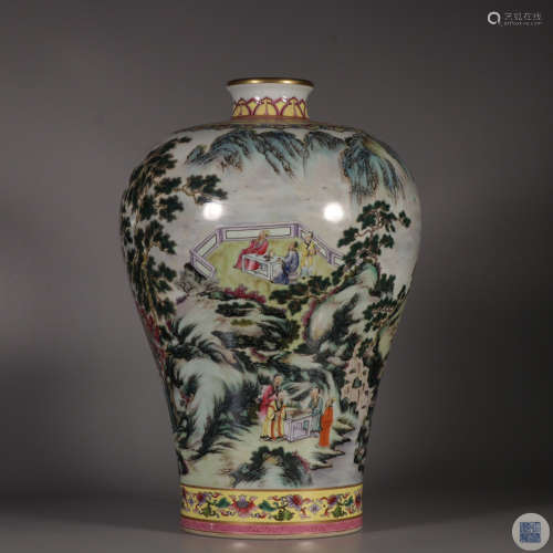 chinese famille rose porcelain  meiping
