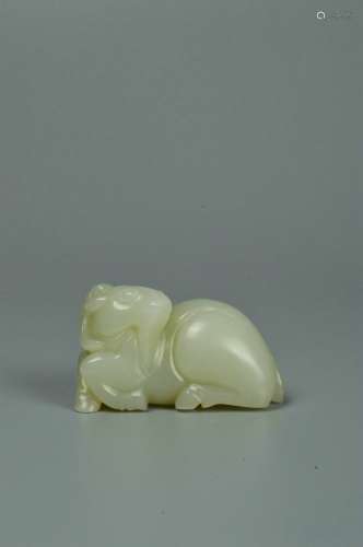 chinese jade goat ornament