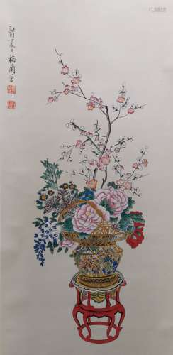 chinese Mei Lanfang's flower painting