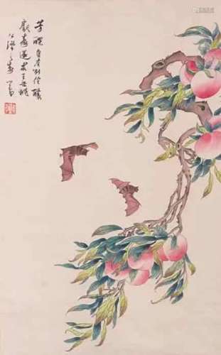 chinese pu ru's peach painting