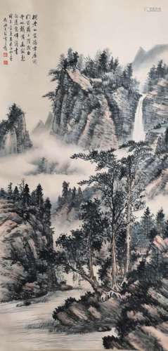 chinese Huangjunbi's landscape painting