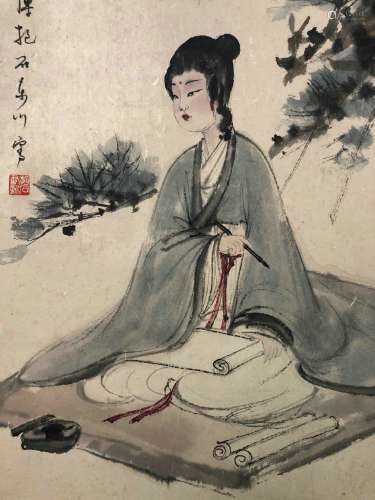 chinese Fu Baoshi's lady painting