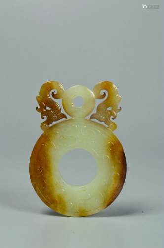 chinese jade bi ornament