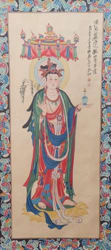 chinese Zhang Daqian's buddha painting