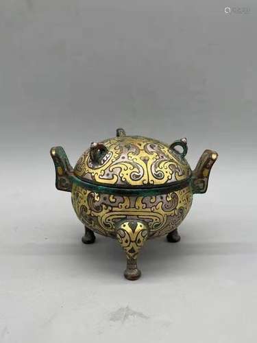 chinese bronze tripod censer