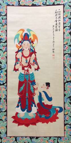 chinese Zhang Daqian's buddha painting