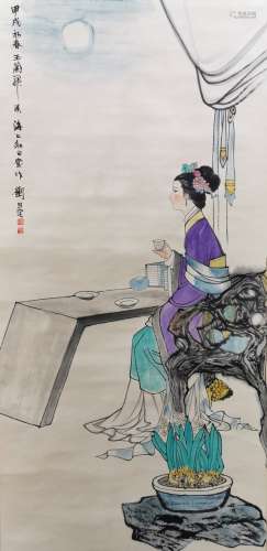 chinese Liu Danzhai's figure painting