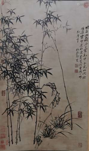 chinese zheng banqiao's bamboo painting