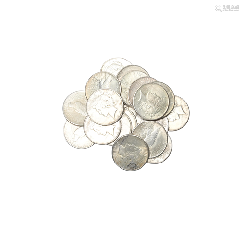 US Lot of (40) Peace Dollars