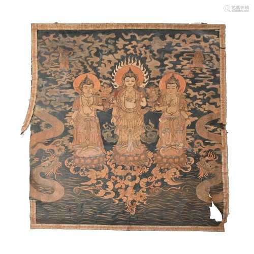 A Large Thangka Painting.