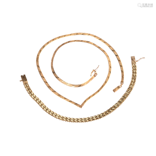 14k Yellow Gold Jewelry Suite.