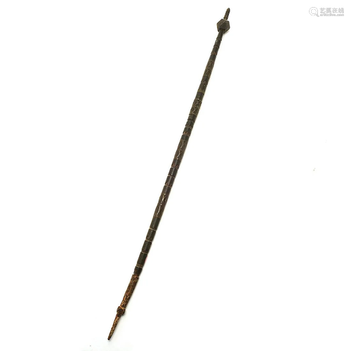 19th Century Published Taoist Ritual Staff.