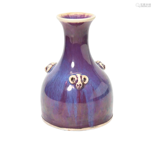 A Rare Chinese Flambe Glazed Vase.