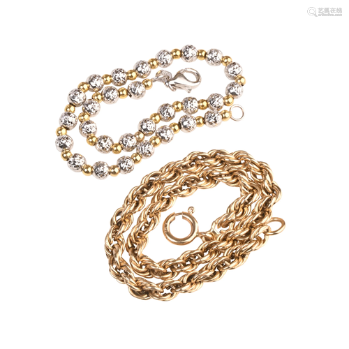 Collection of Two 14k Gold Bracelets.