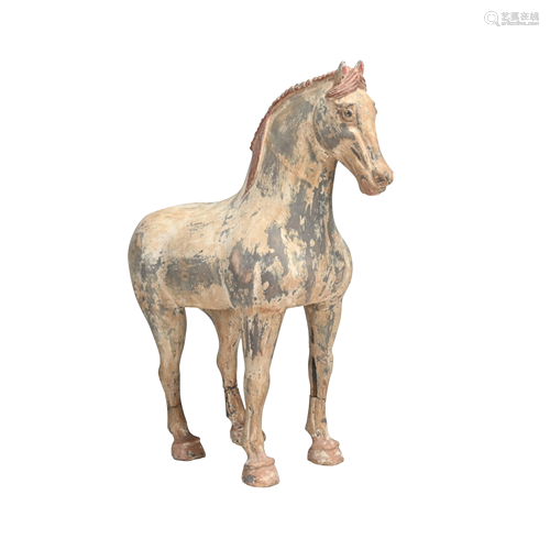 A Han Pottery Horse Figure.