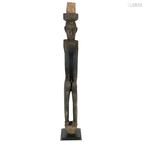 19th Century Ifugao Tribe Large Carved Wood Figural